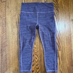 Athleta Ultimate Capri Purple Gray Leggings Size Small
